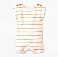 Off-white Waffle Texture Romper- Size 6-9 months