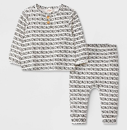 XOXO Print Outfit- 6-9 months