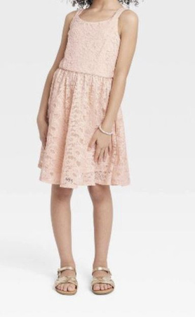 Blush Lace Dress- Sizes 4/5 & 7/8