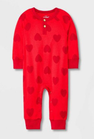 Red Heart Romper- 0-3 months