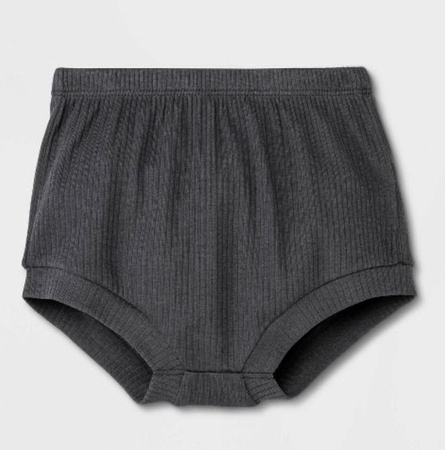 Gray Ribbed Bloomers- 3-6 months