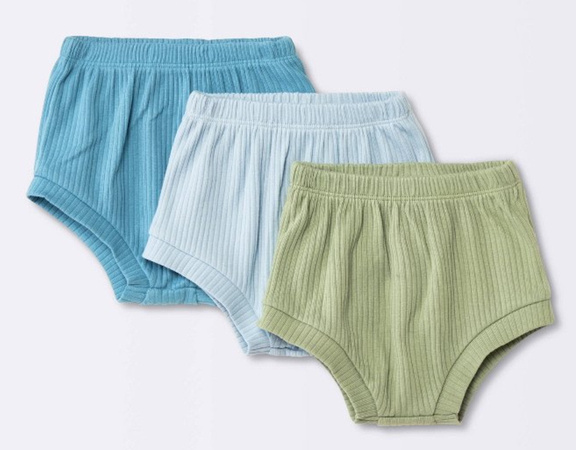 Ribbed Baby Bloomers (Blue, Baby Blue, Green)- Size 3-6 months